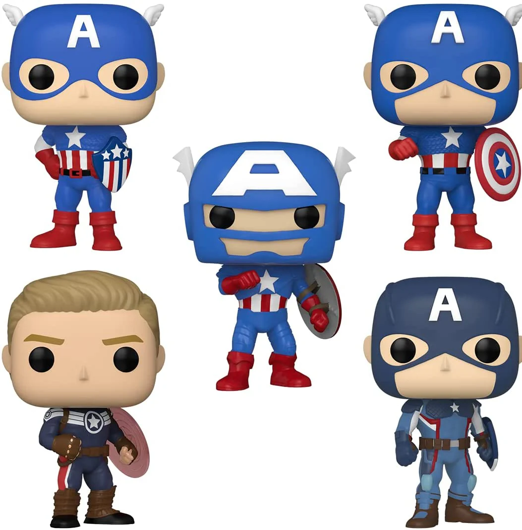 Funko POP! Marvel: Year of The Shield - Captain America Through The Ages - 5 Pack - Image 3