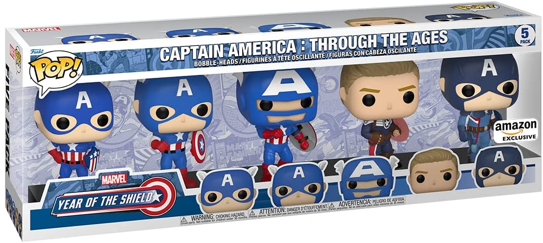 Funko POP! Marvel: Year of The Shield - Captain America Through The Ages - 5 Pack - Image 4