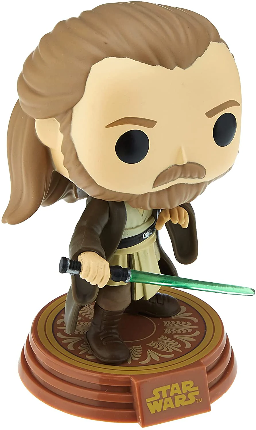 Funko POP! Star Wars: Qui-Gon Jinn (Tatooine) Vinyl Bobble-Head - Amazon Exclusive - Image 3