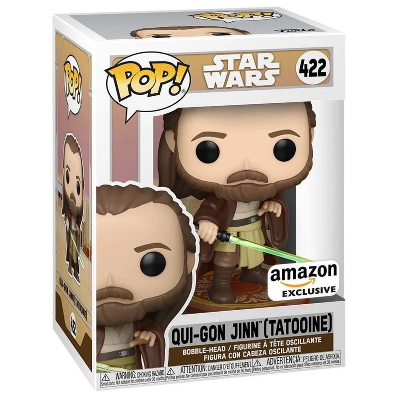Funko POP! Star Wars: Qui-Gon Jinn (Tatooine) Vinyl Bobble-Head - Amazon Exclusive - Image 6