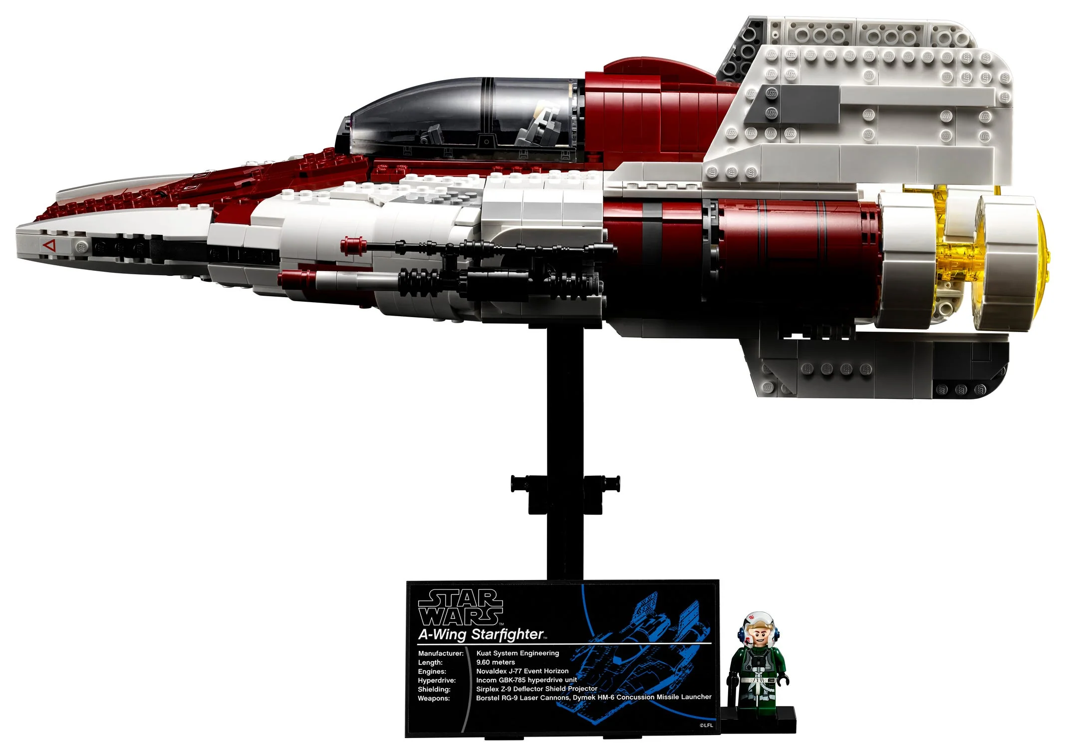 LEGO Star Wars: A-Wing Starfighter - Ultimate Collector Series - 1673 Piece Building Kit [LEGO, #75275] - Image 8