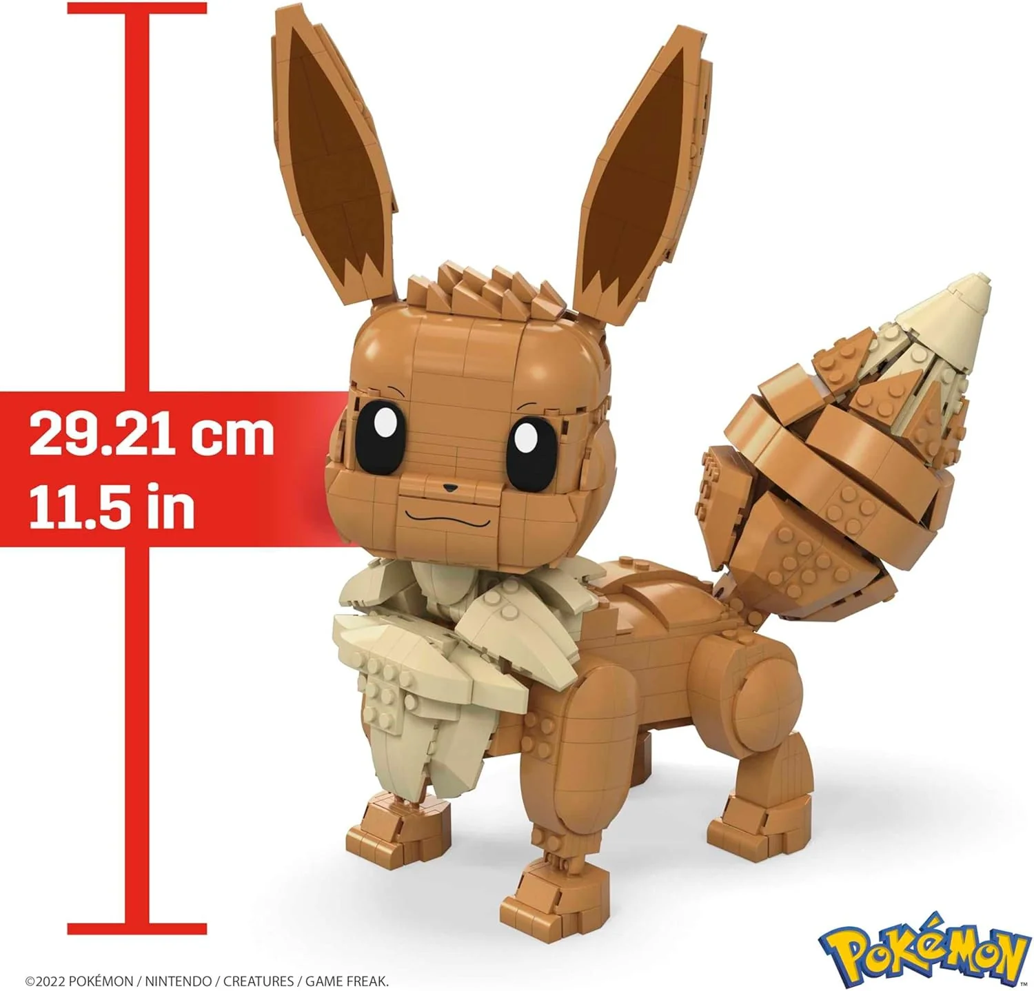 MEGA Pokemon: Jumbo Eevee - 824 Piece Building Set - Articulated and Poseable - Image 15